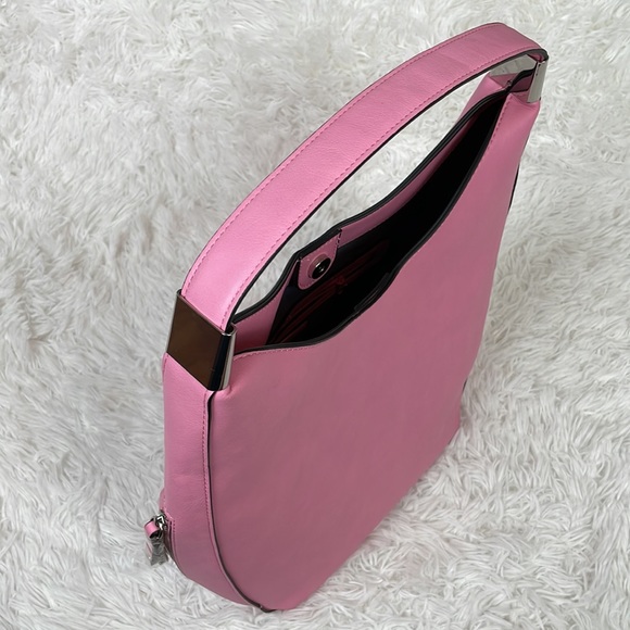 ALFANI ~ Bangle Faux-Leather Hobo ~ Pink Shell Silver ~ NWT! - Picture 4 of 12